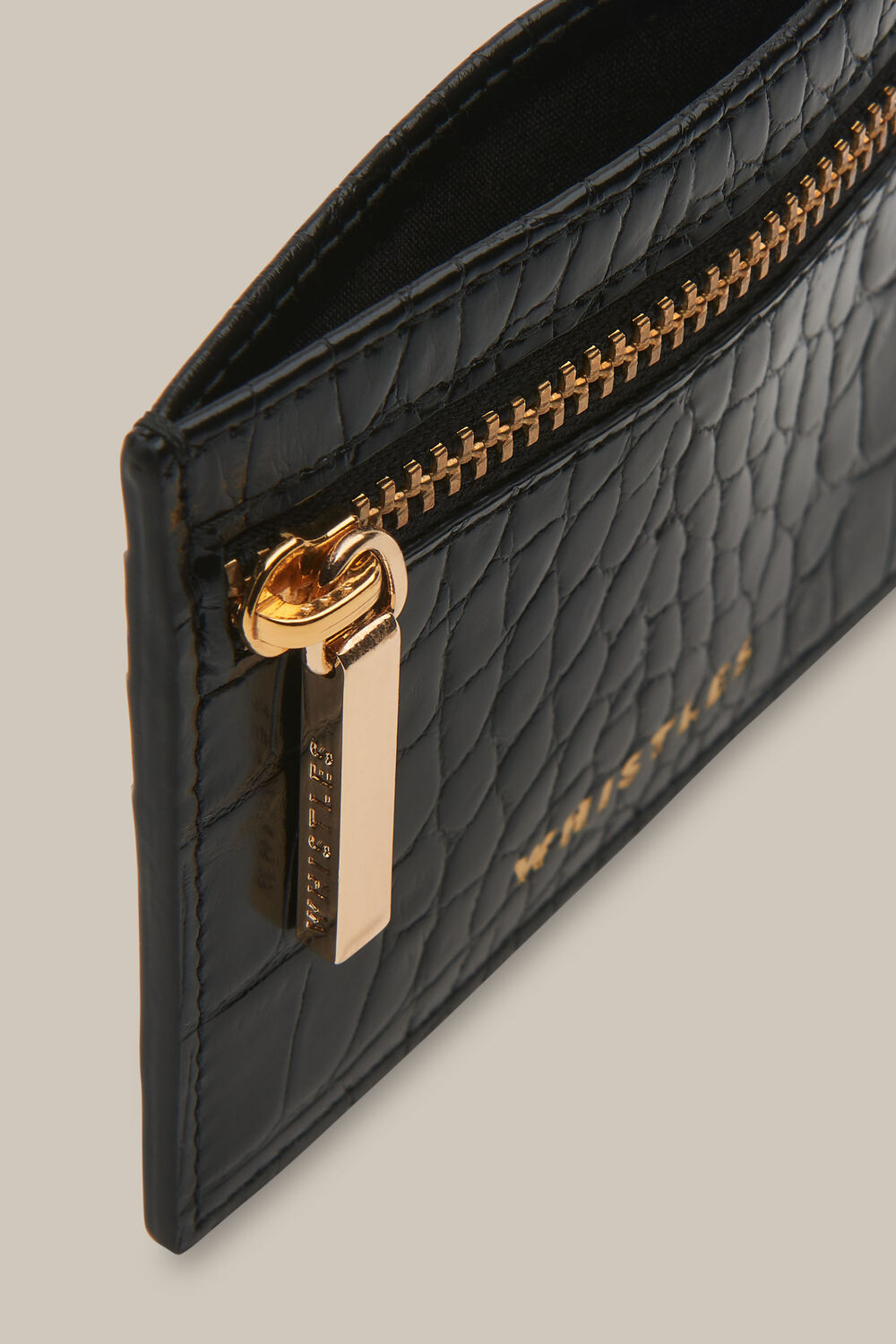 Shiny Croc Zip Card Holder