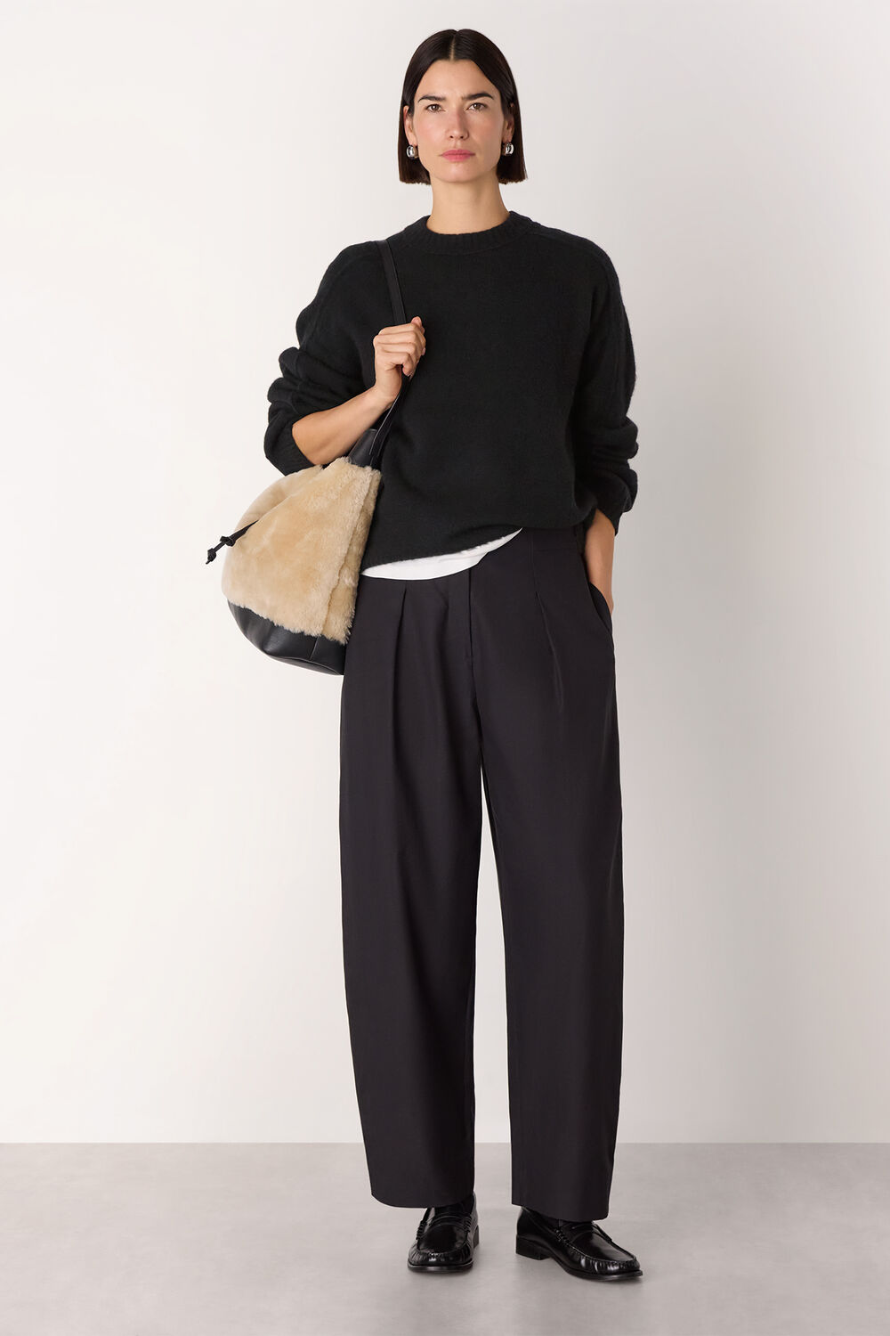 Wool Mix Seam Detail Knit