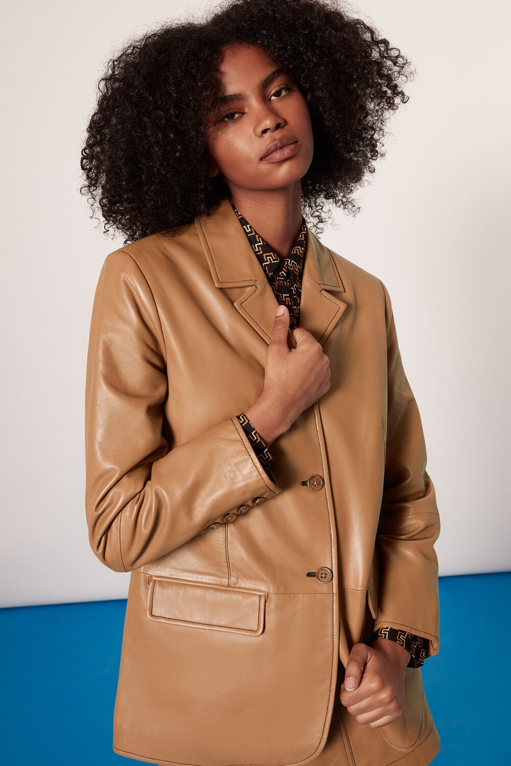 Stevie Leather Blazer