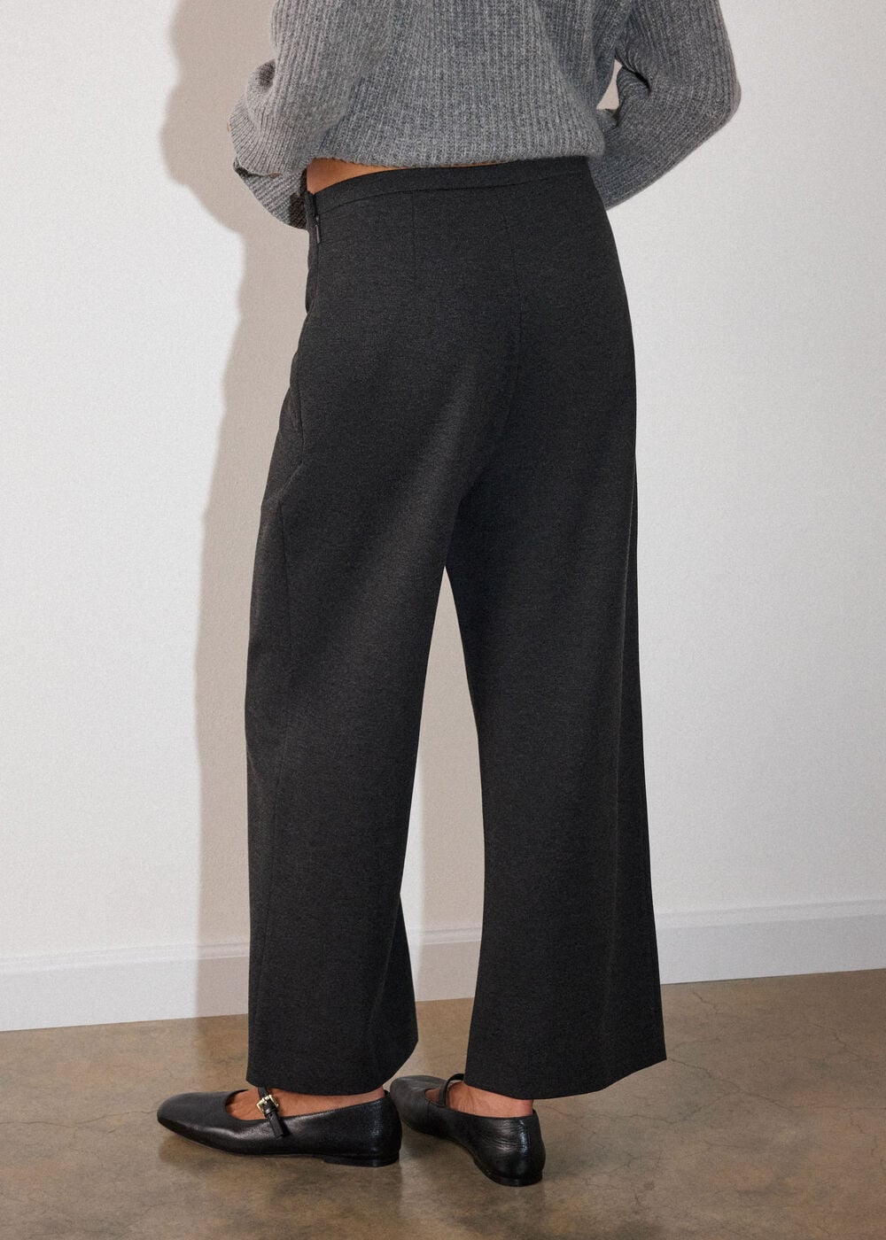Grey Marl Camilla Wide Leg Pants&nbsp;