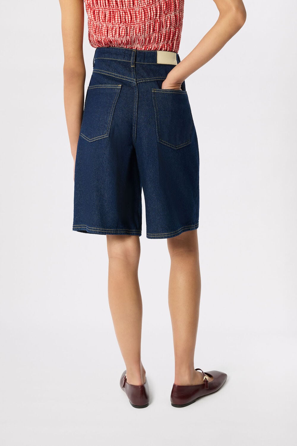 Dark Denim Authentic Knee Length Short