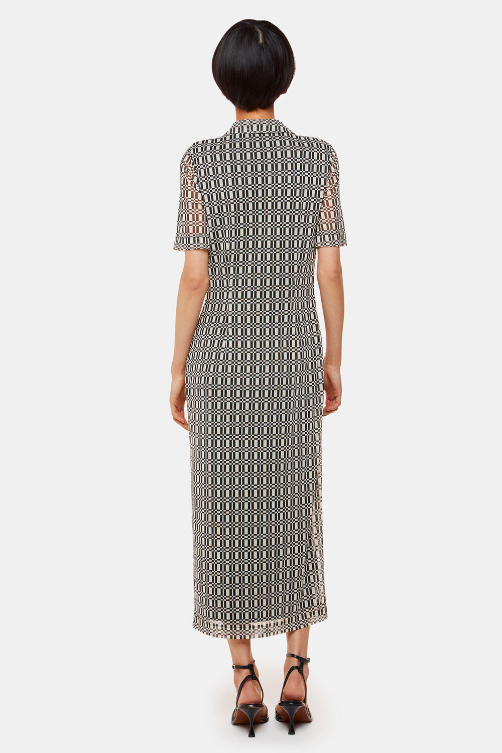 Link Check Mesh Shirt Dress