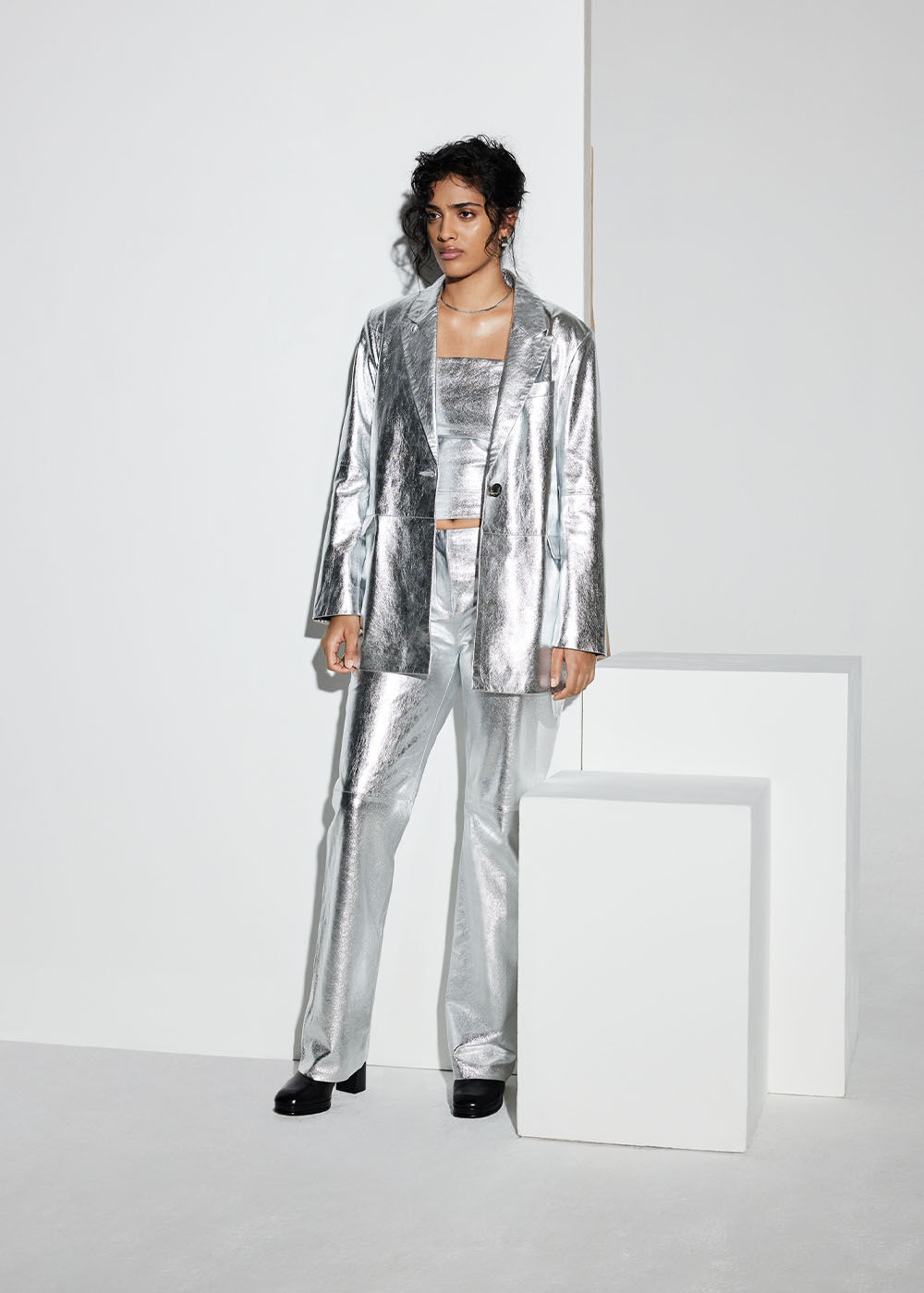 Silver 2025 blazer jacket