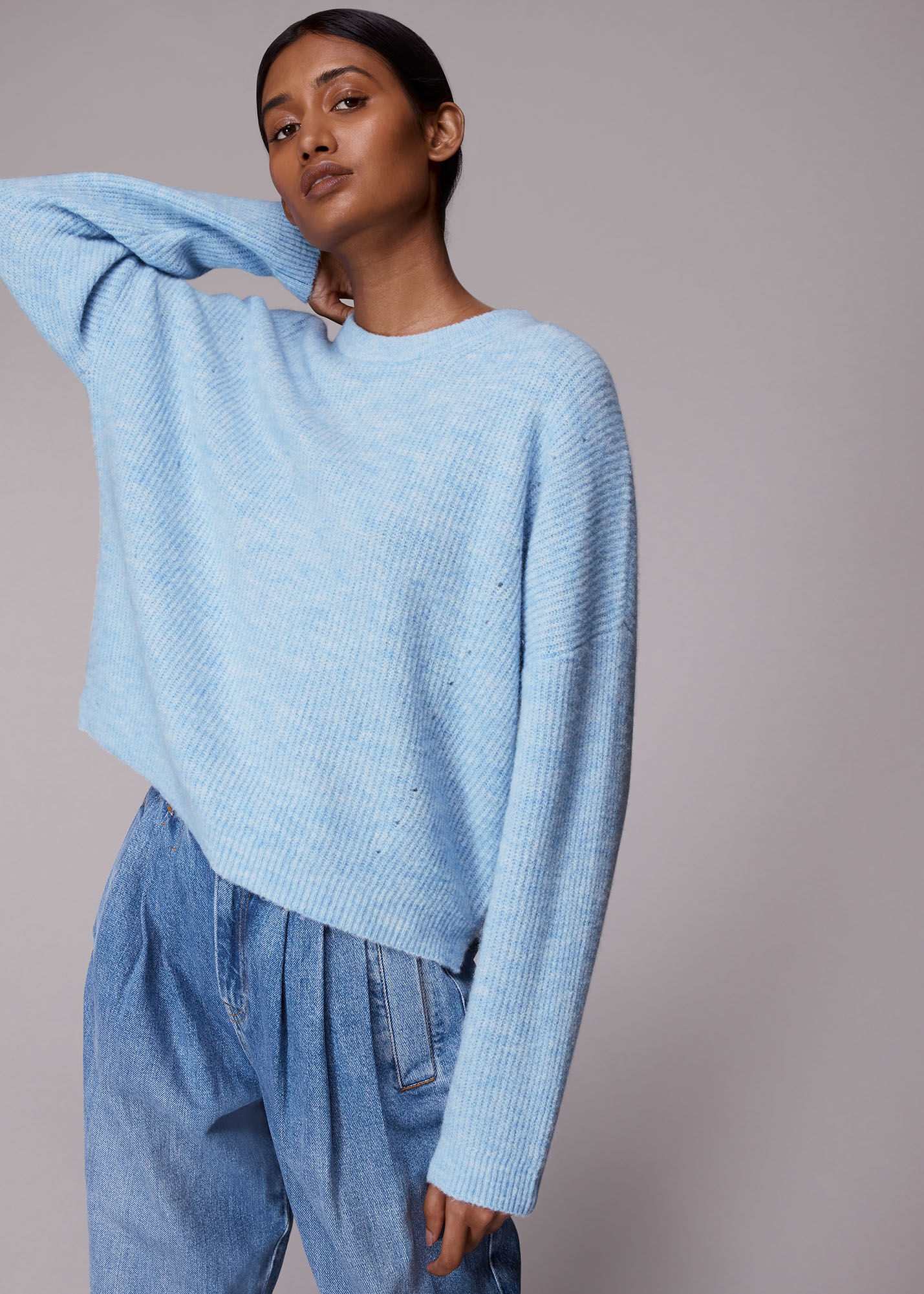 Pale blue sale jumper