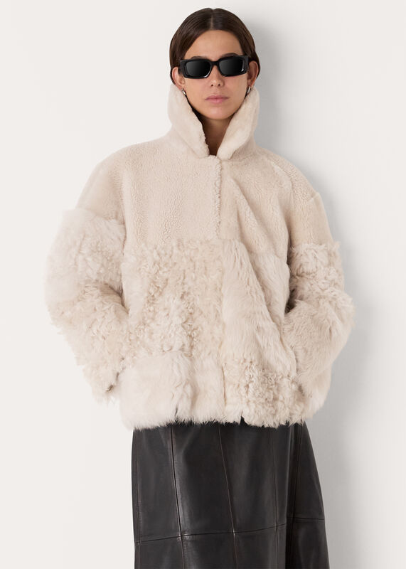 Ivory Hema Shearling Coat
