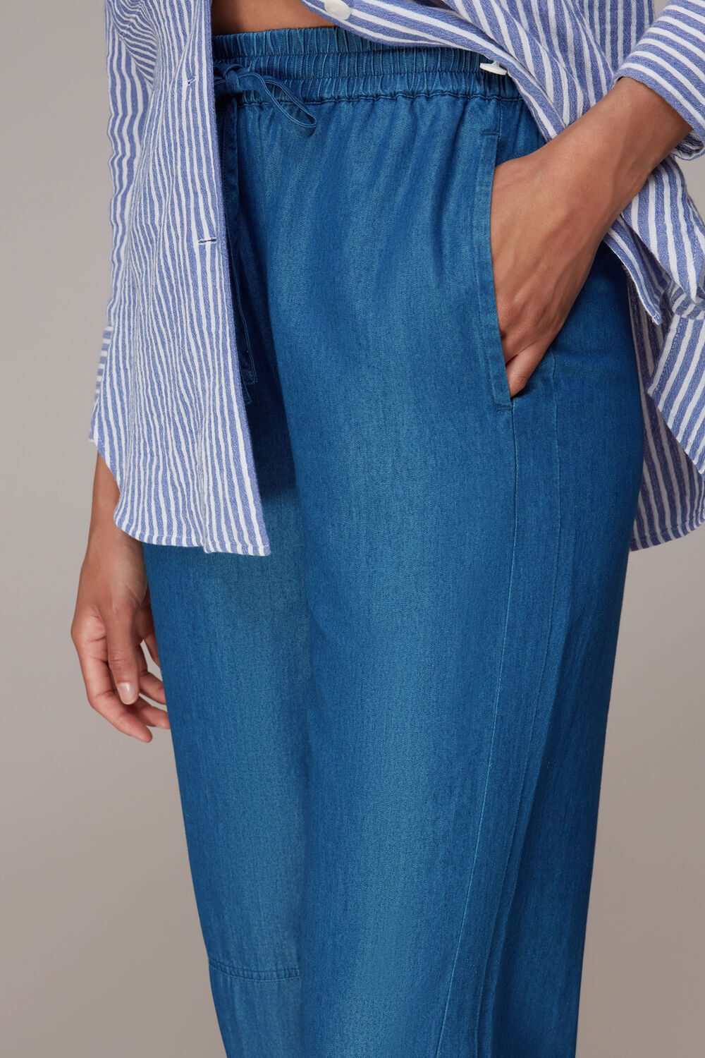 Lucy Chambray Barrel Trouser