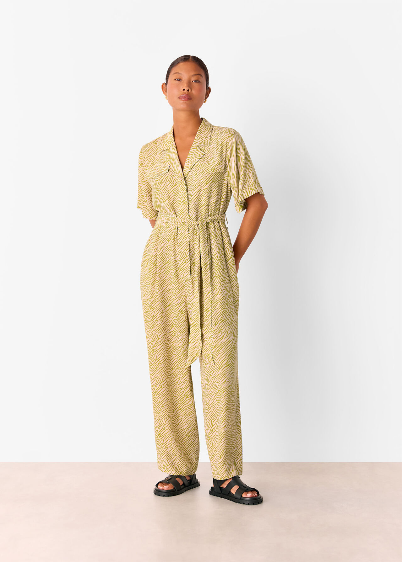 Petite Kelly Tiger Flame Jumpsuit