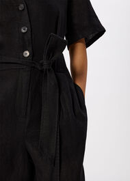 Petite Fiona Linen Button Jumpsuit