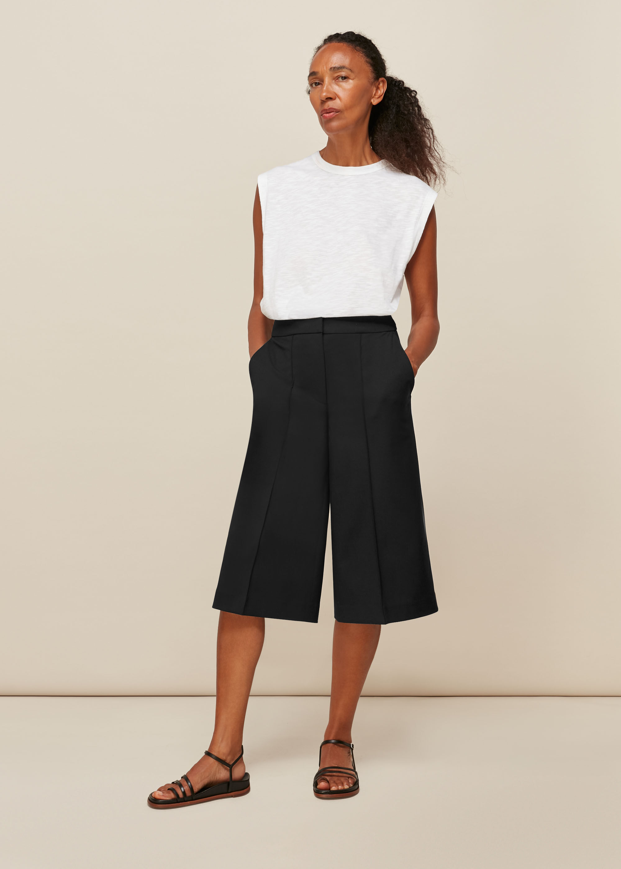 極美品　sheller tweed culotte sheller Metallic tweed culottes M ivory Near Mint | eBay