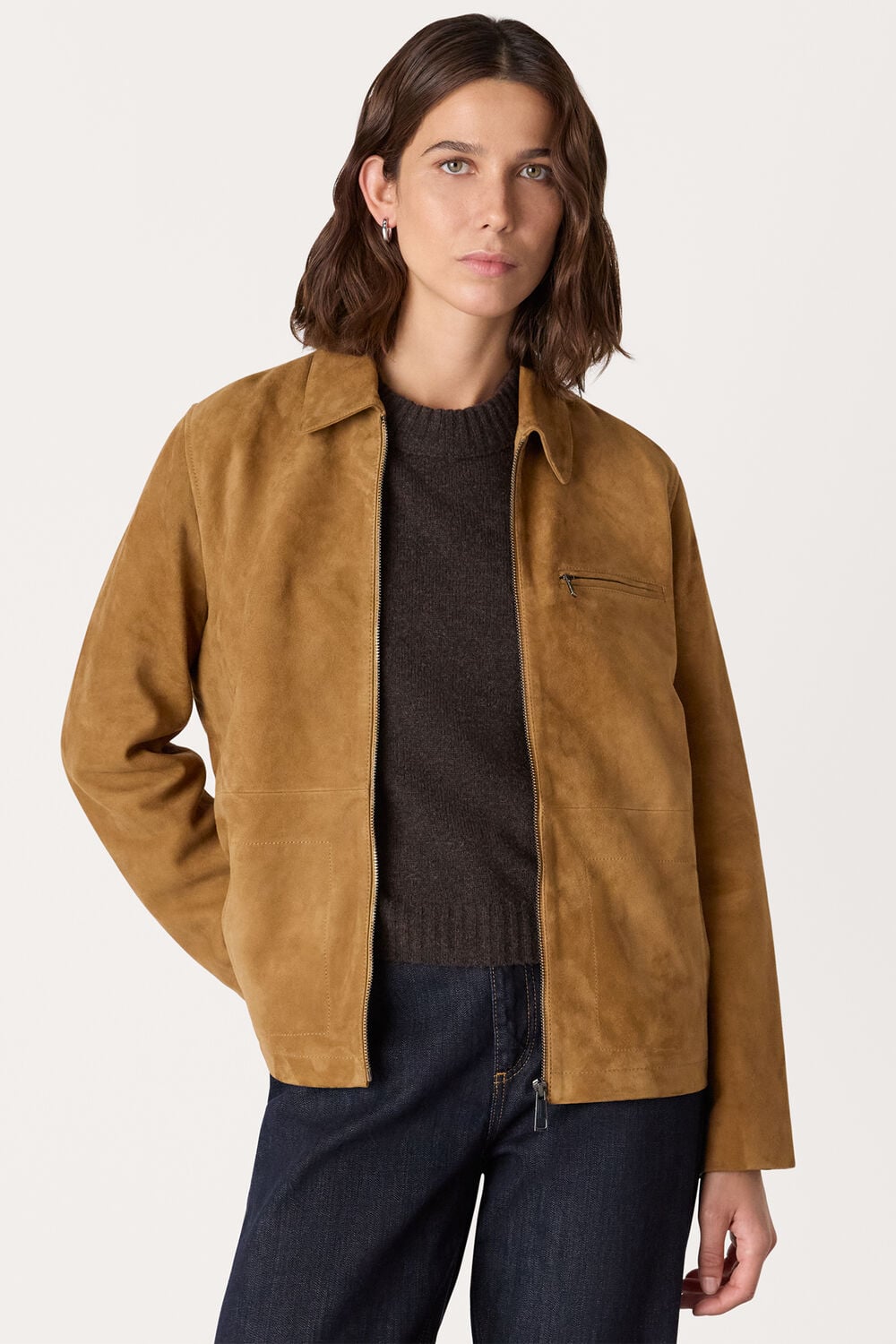 Tan Kate Suede Jacket