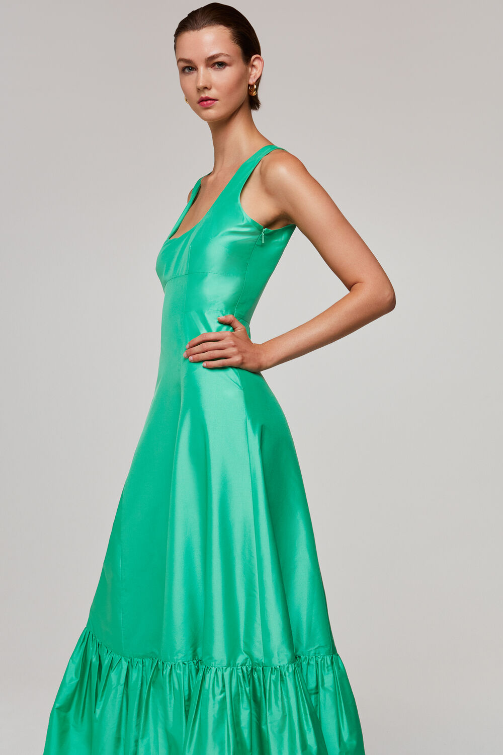 Taffeta Silk Blend Maxi Dress