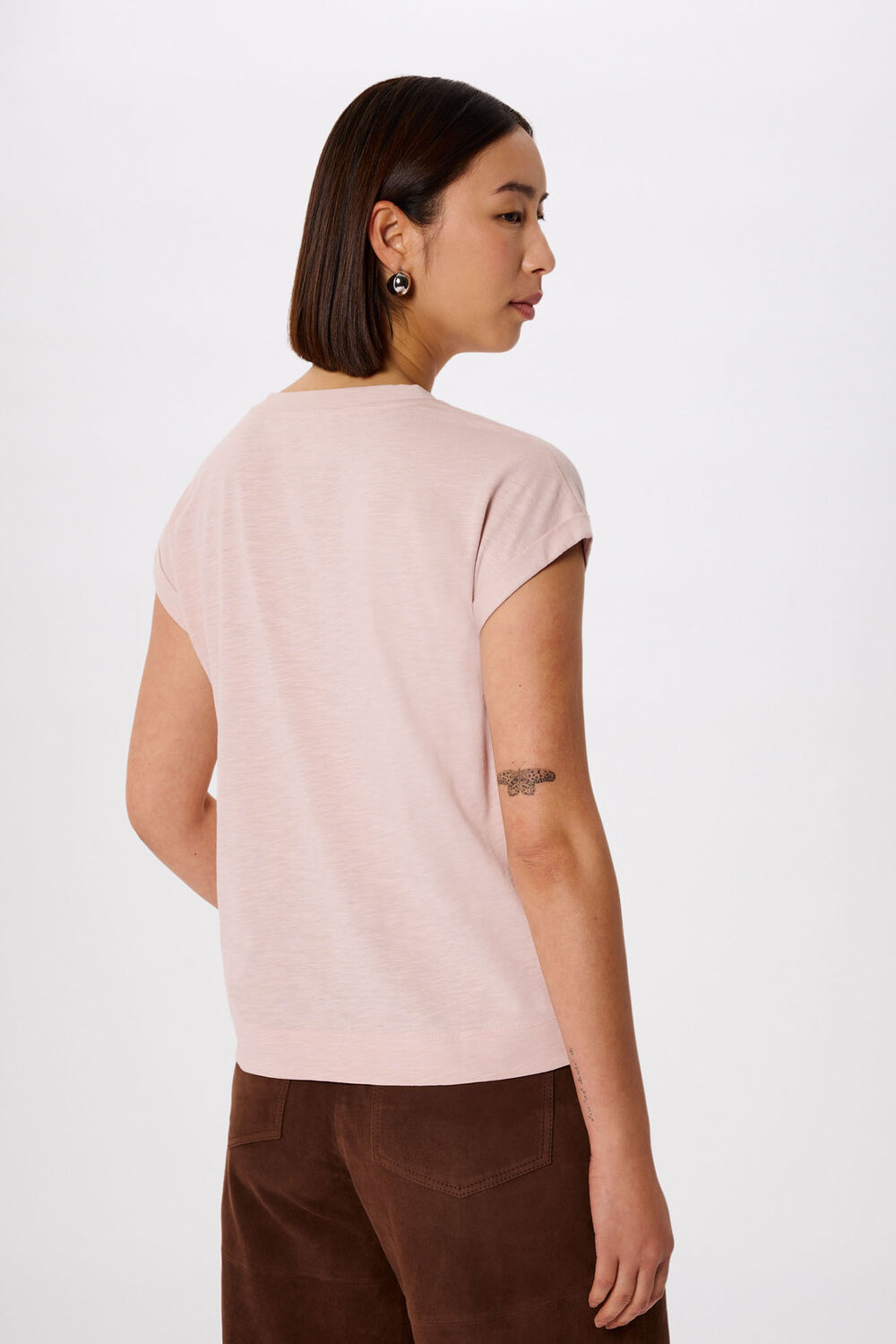 Willa V-Neck Cap Sleeve Tee