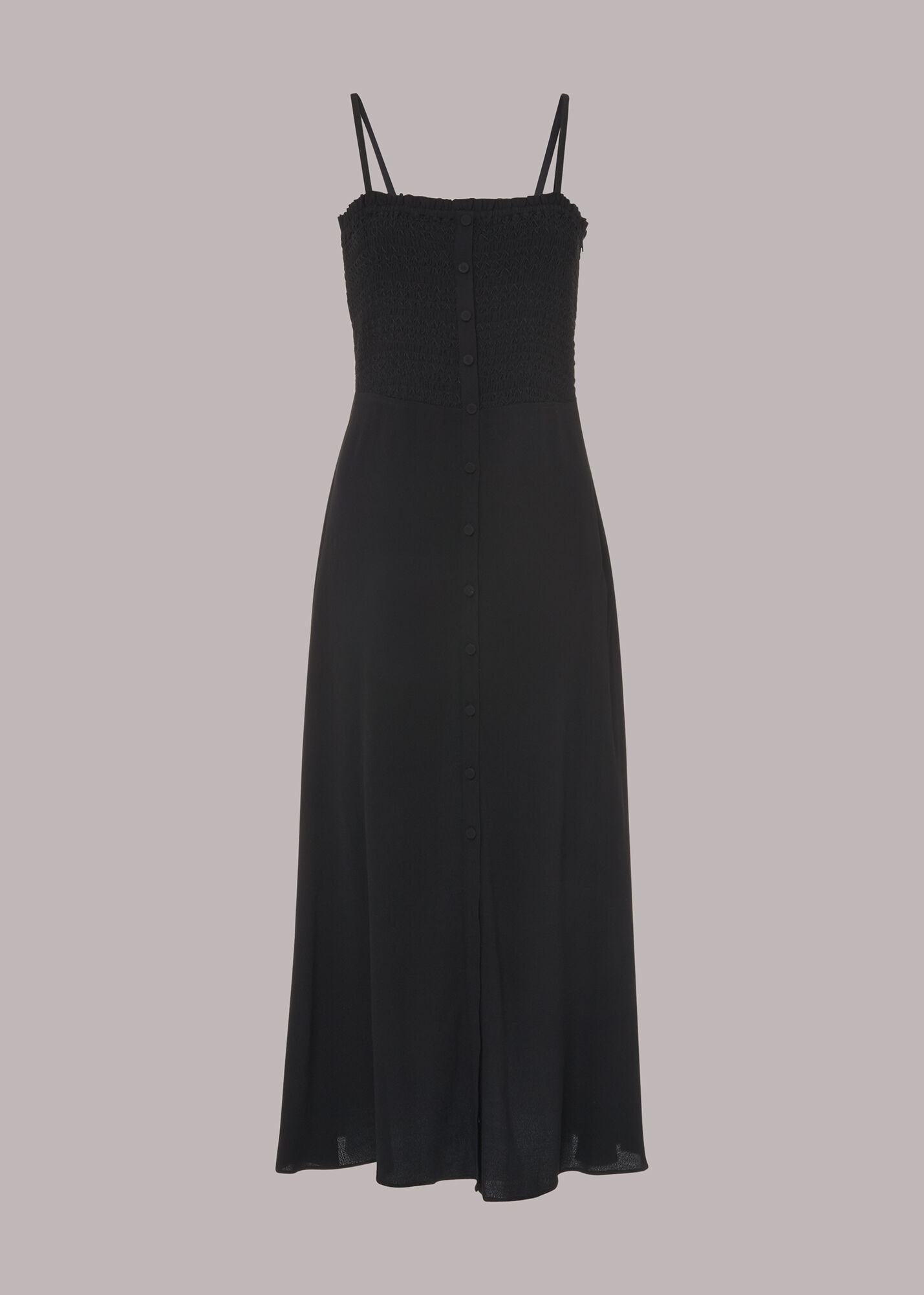 Black Gracia Smocked Dress WHISTLES