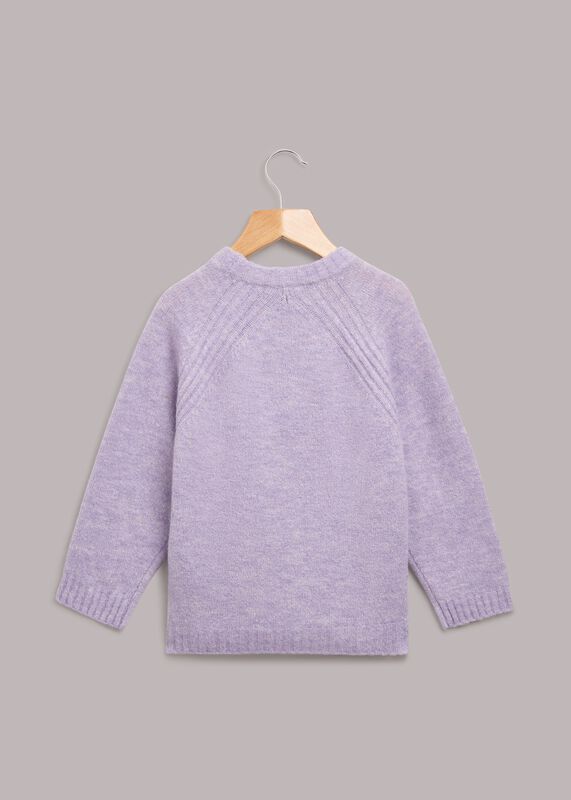 Lilac Textured Crew Neck Sweater