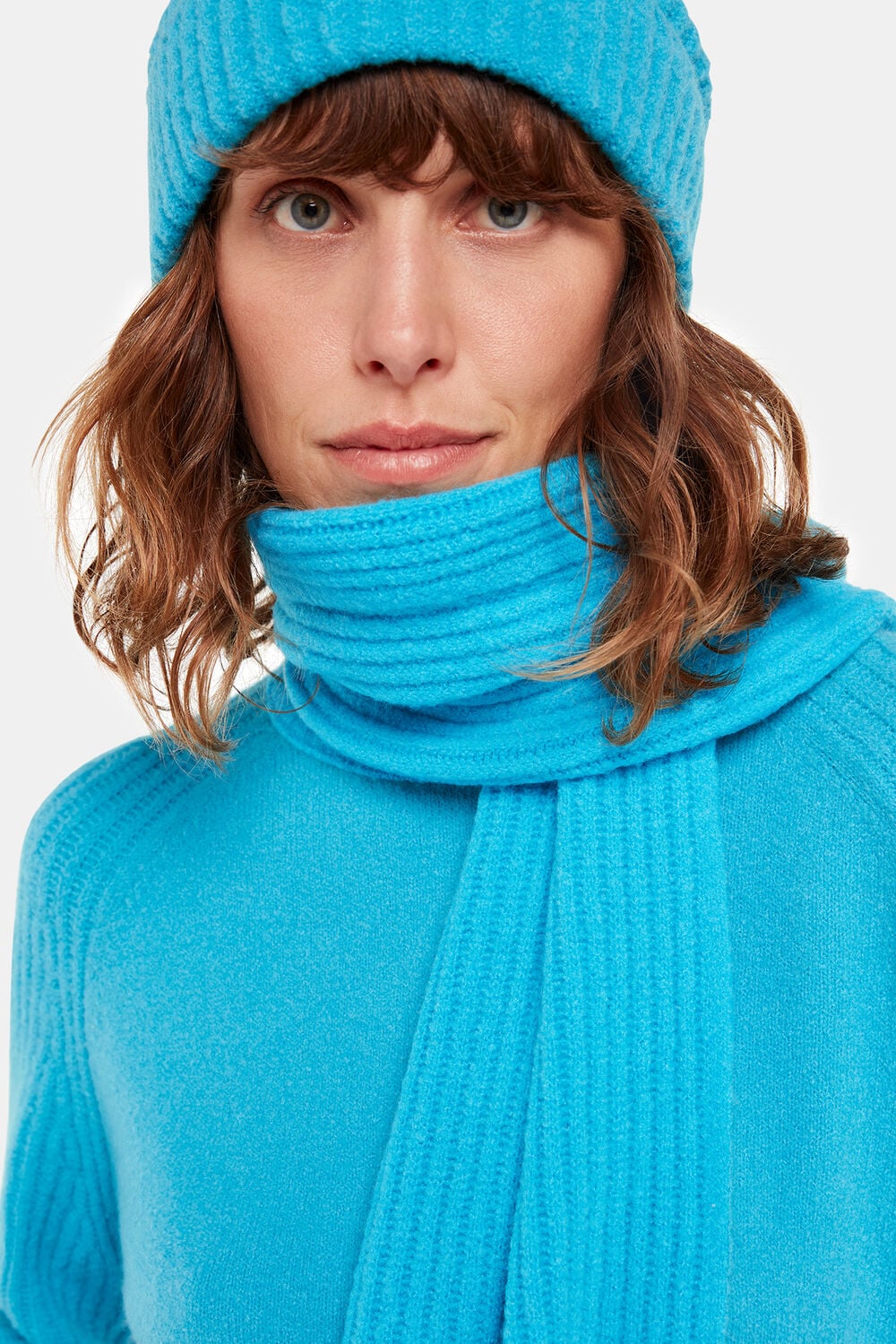 Wool Mix Rib Scarf