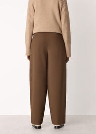 Wool Blend Barrel Trouser