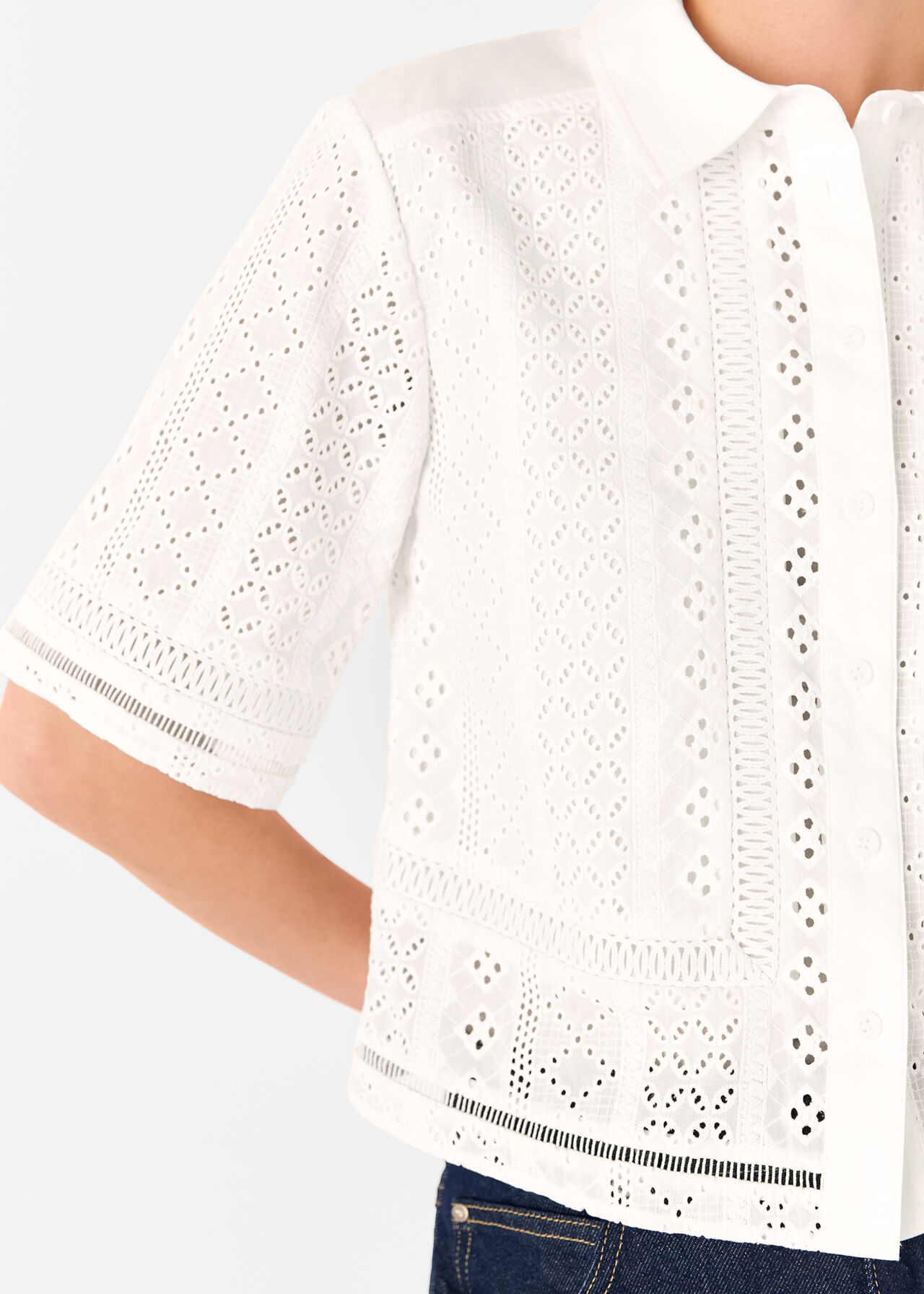 Broderie Cotton Shirt