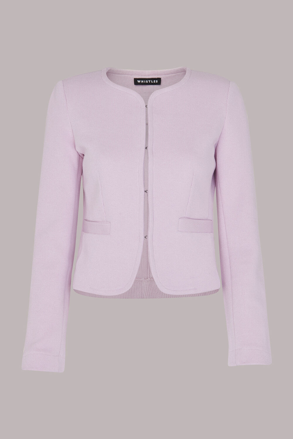 Jersey Collarless Jacket