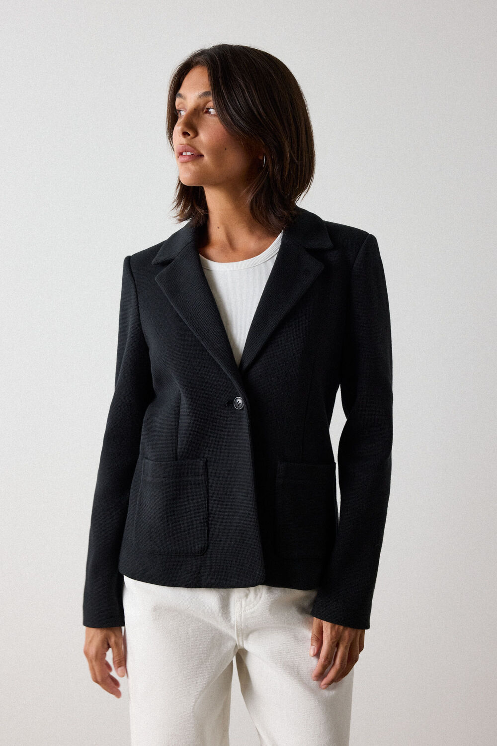 Black Jersey Jacket