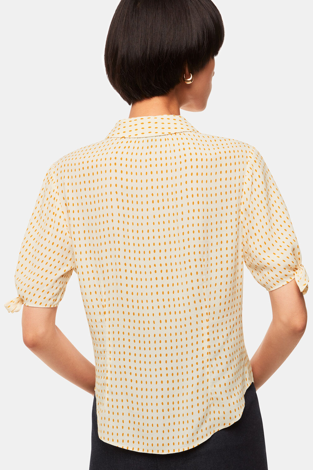 Oval Spot Tie Sleeve Shirt