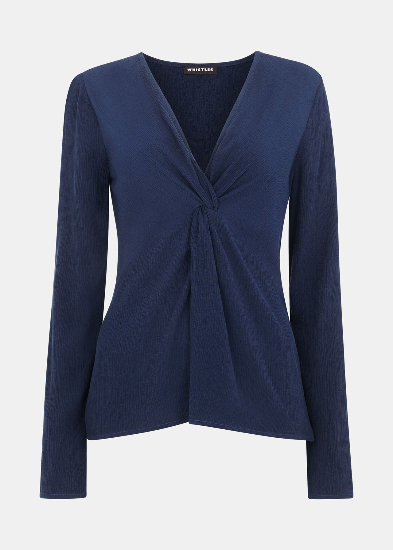 Twist Front Textured Top