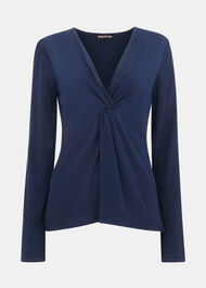 Twist Front Textured Top