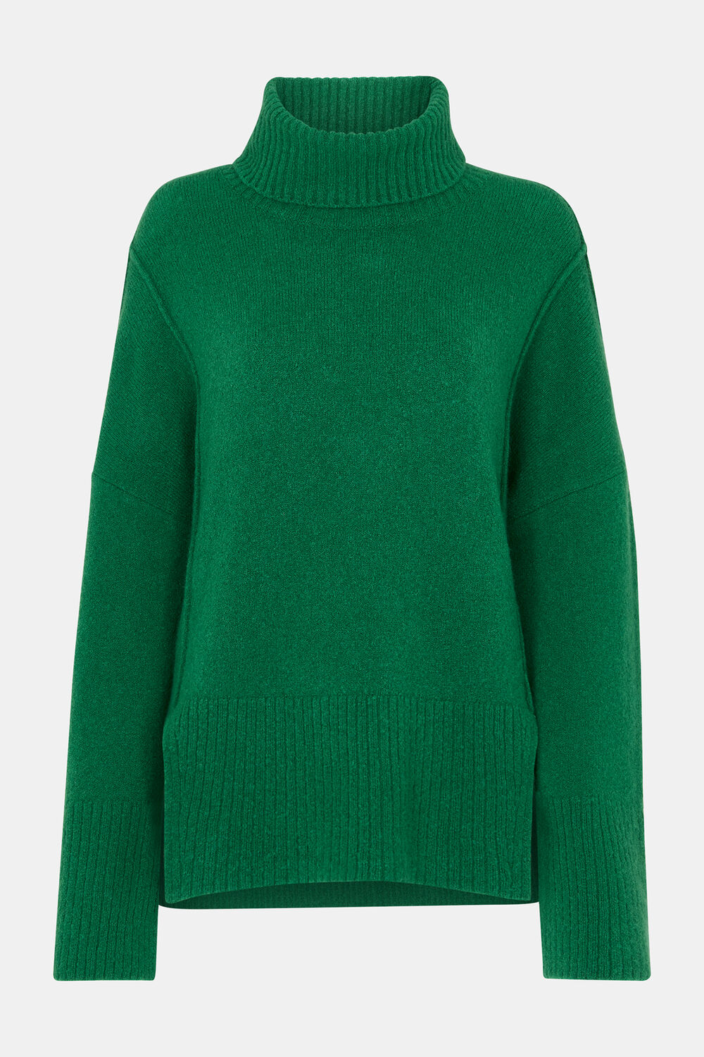 Wool Mix Roll Neck Knit