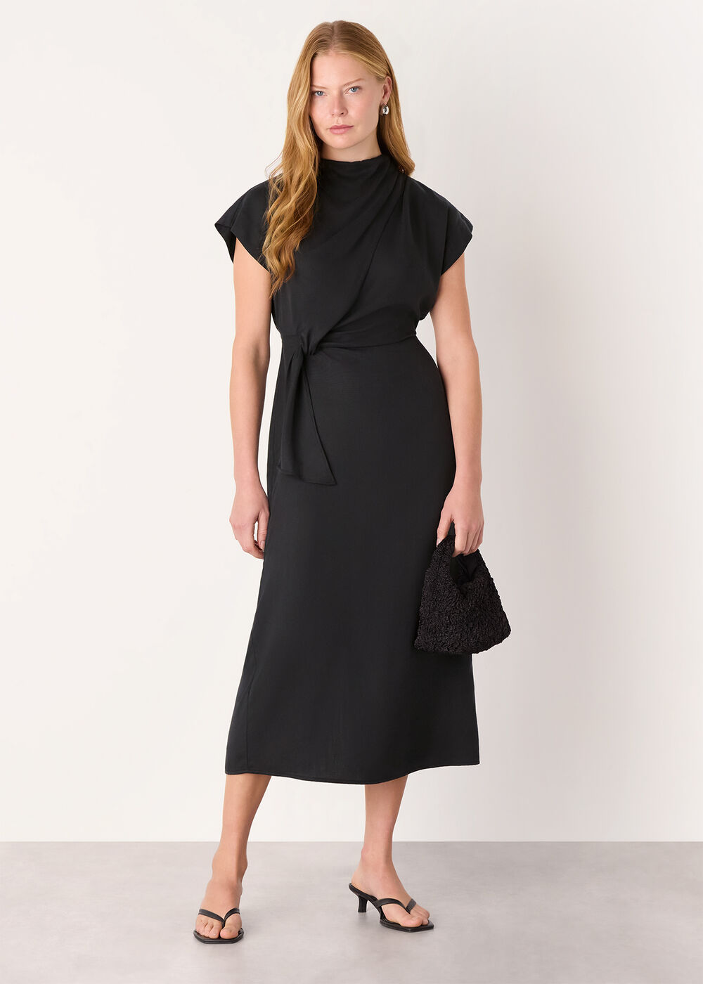 Twist Waist Midi Dress