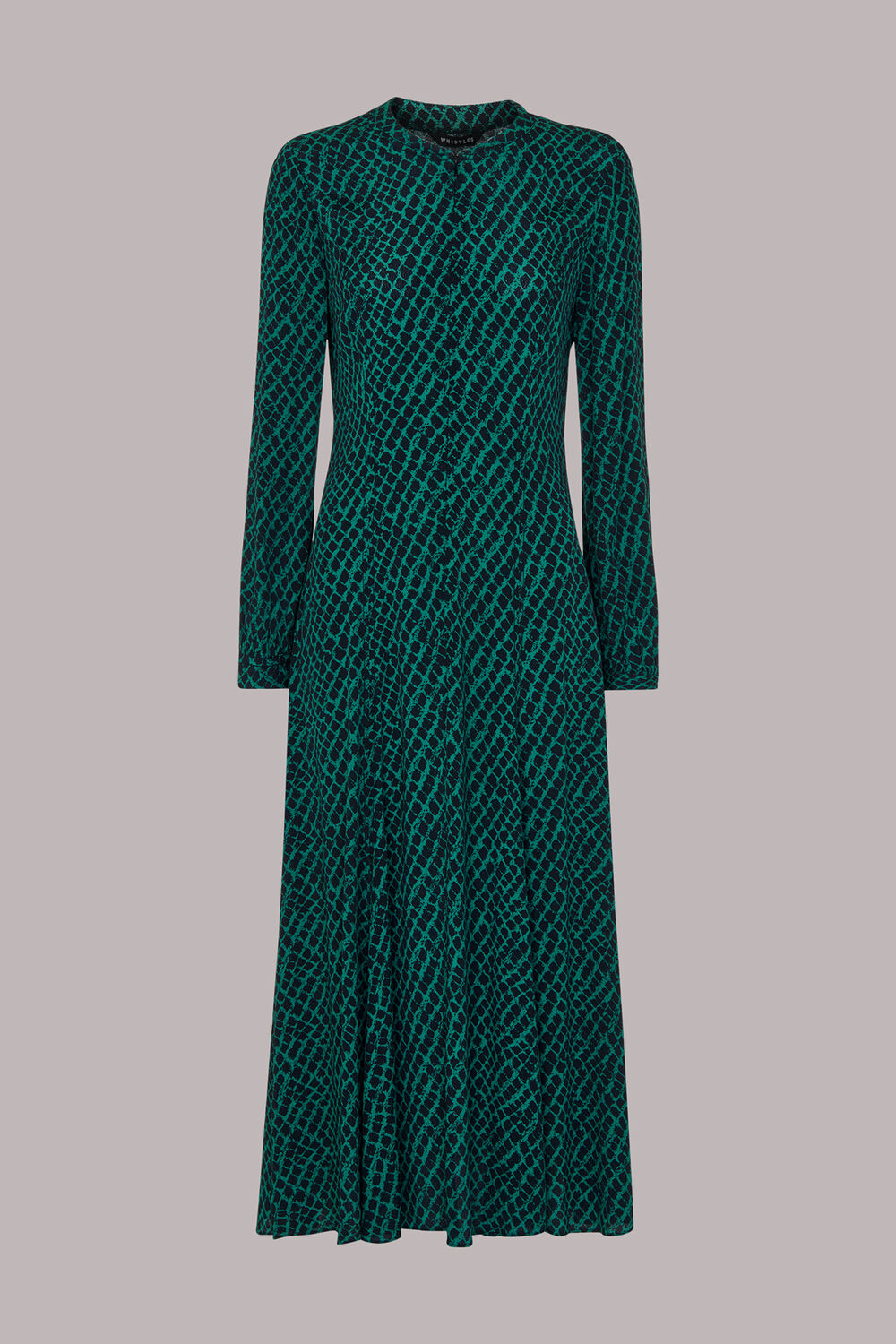 Brushed Geo Print Midi Dress