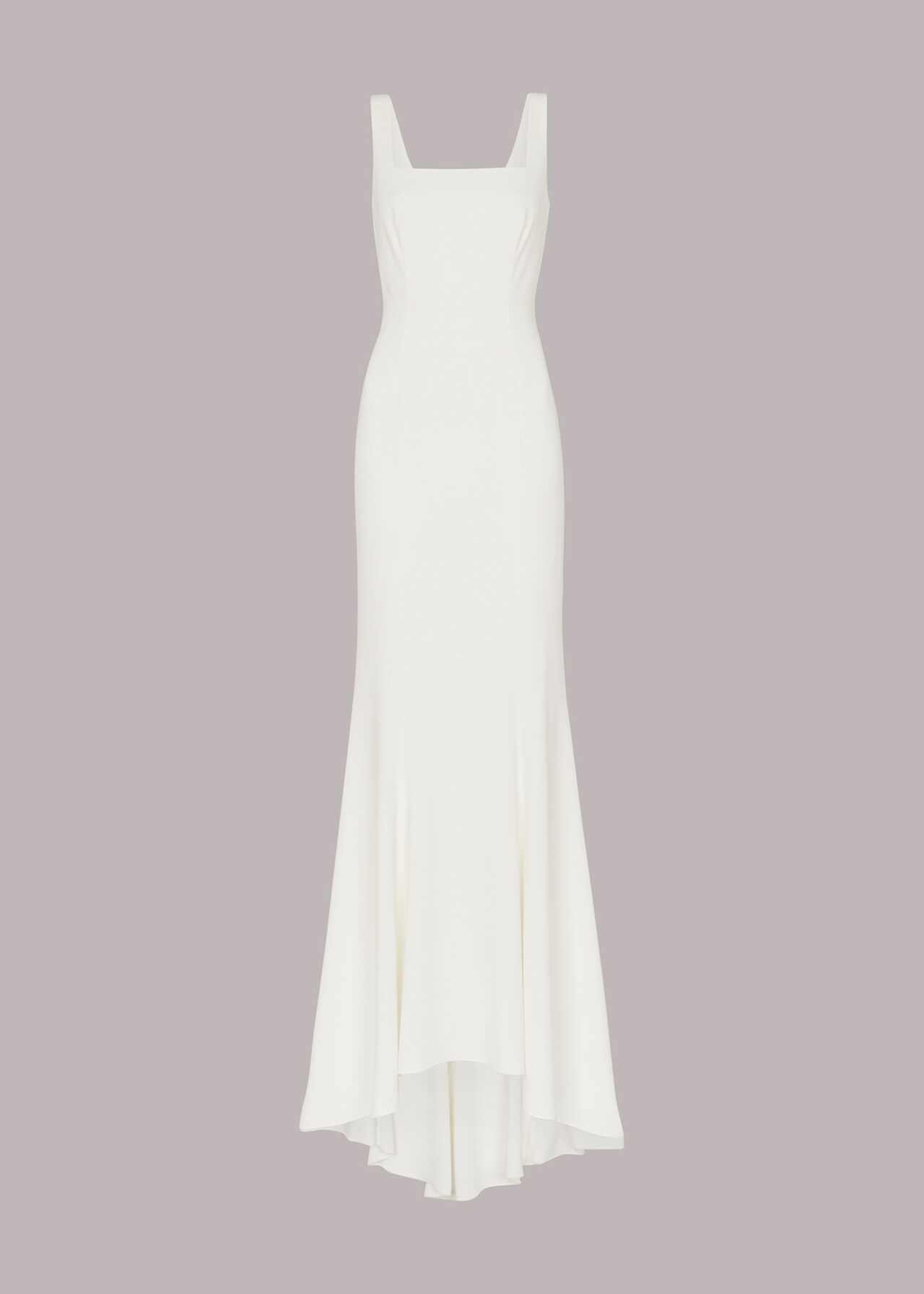 Mia Square Neck Wedding Dress Ivory