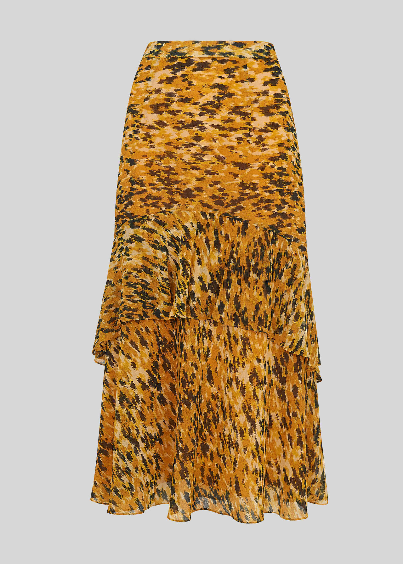Ikat Animal Midi Skirt Yellow/Multi