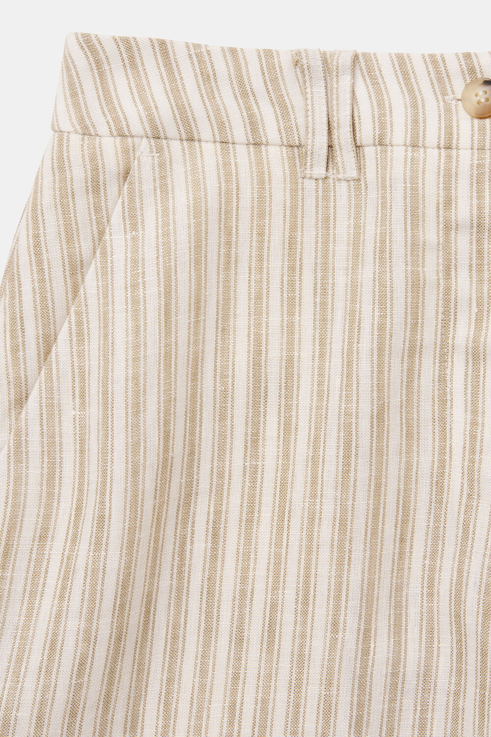 Neutral Linen Stripe Trouser