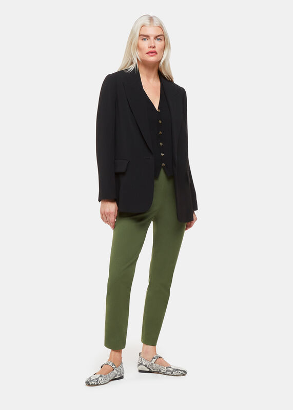 Khaki Petite Super Stretch Trouser