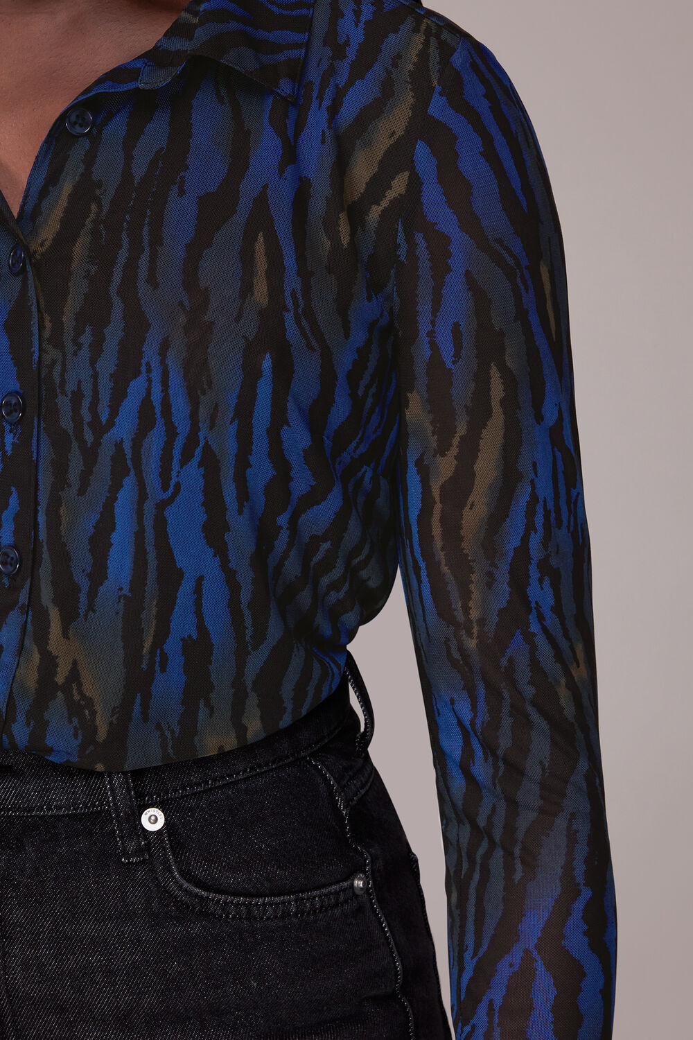 Watercolour Tiger Mesh Shirt