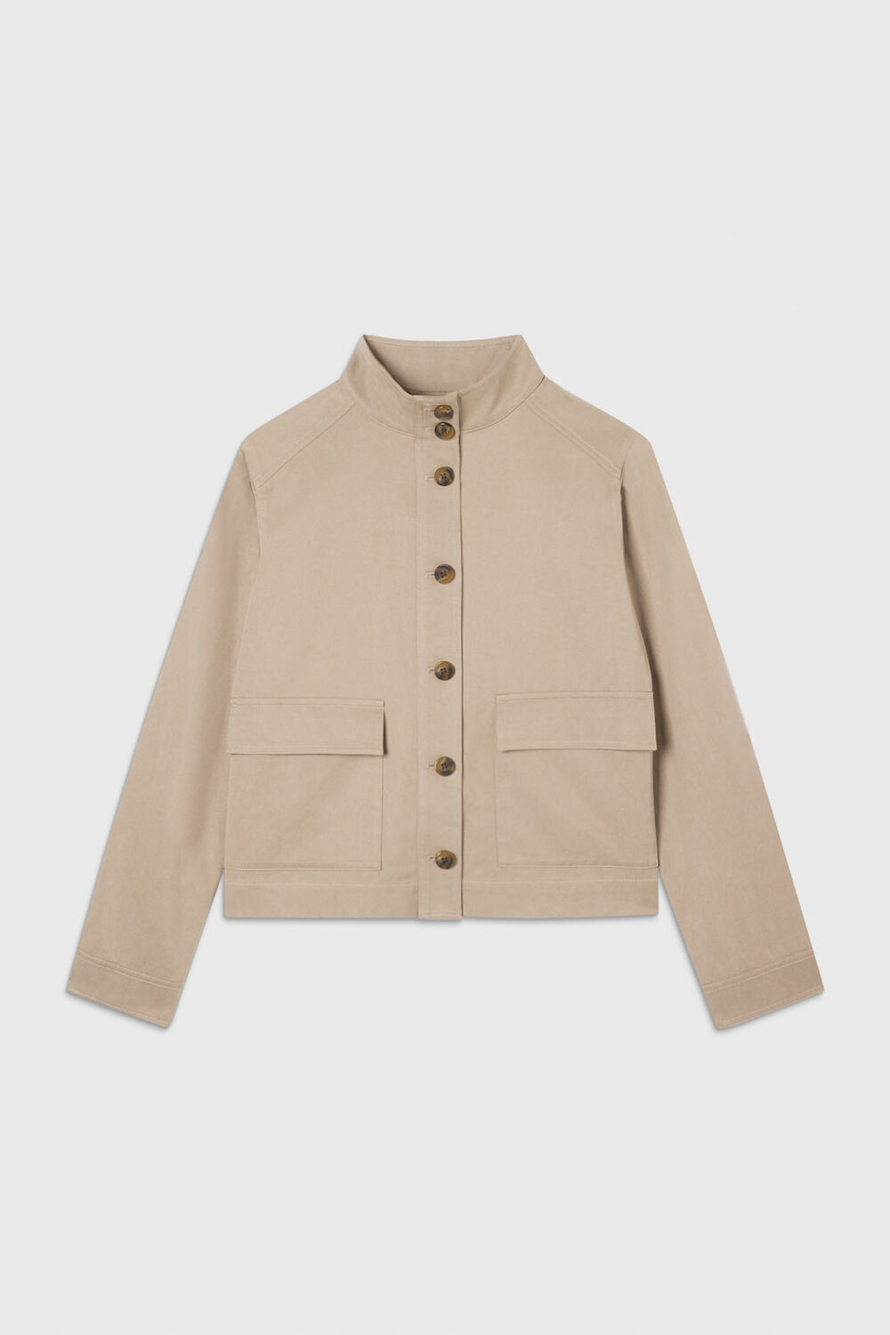 Funnel Neck Cotton Jacket