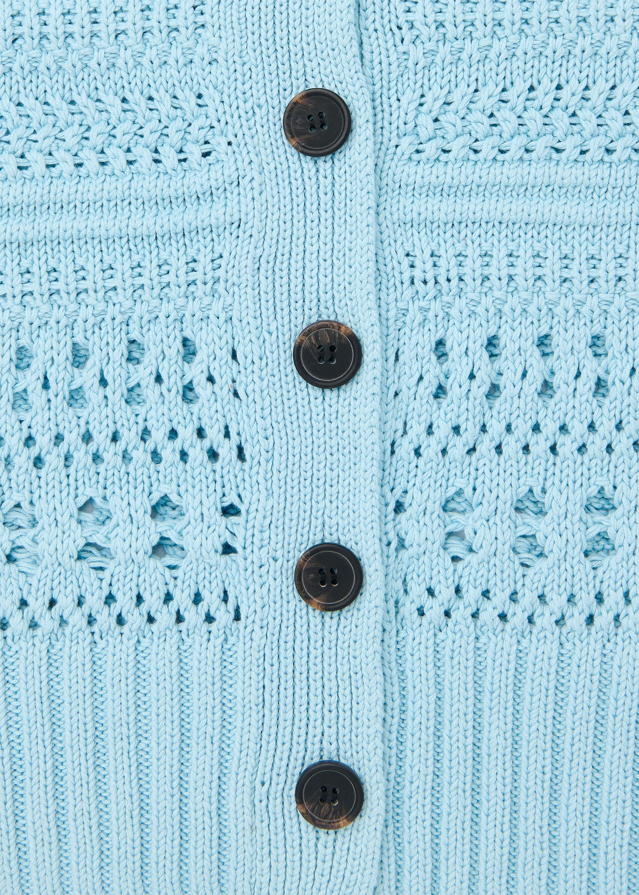 Cotton Pointelle Cardigan