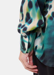Misty Leopard V Neck Blouse
