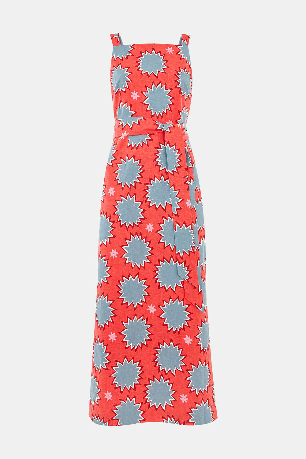 Petite Sunburst Linen Blend Dress