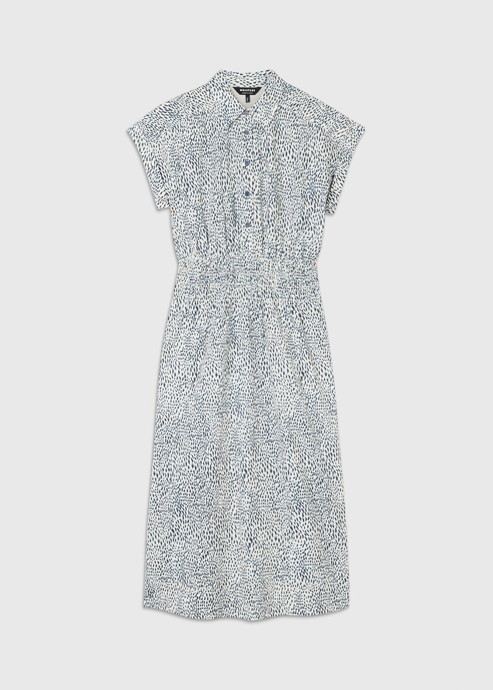 Flecked Animal Collared Dress