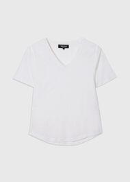 Linen V Neck T-Shirt