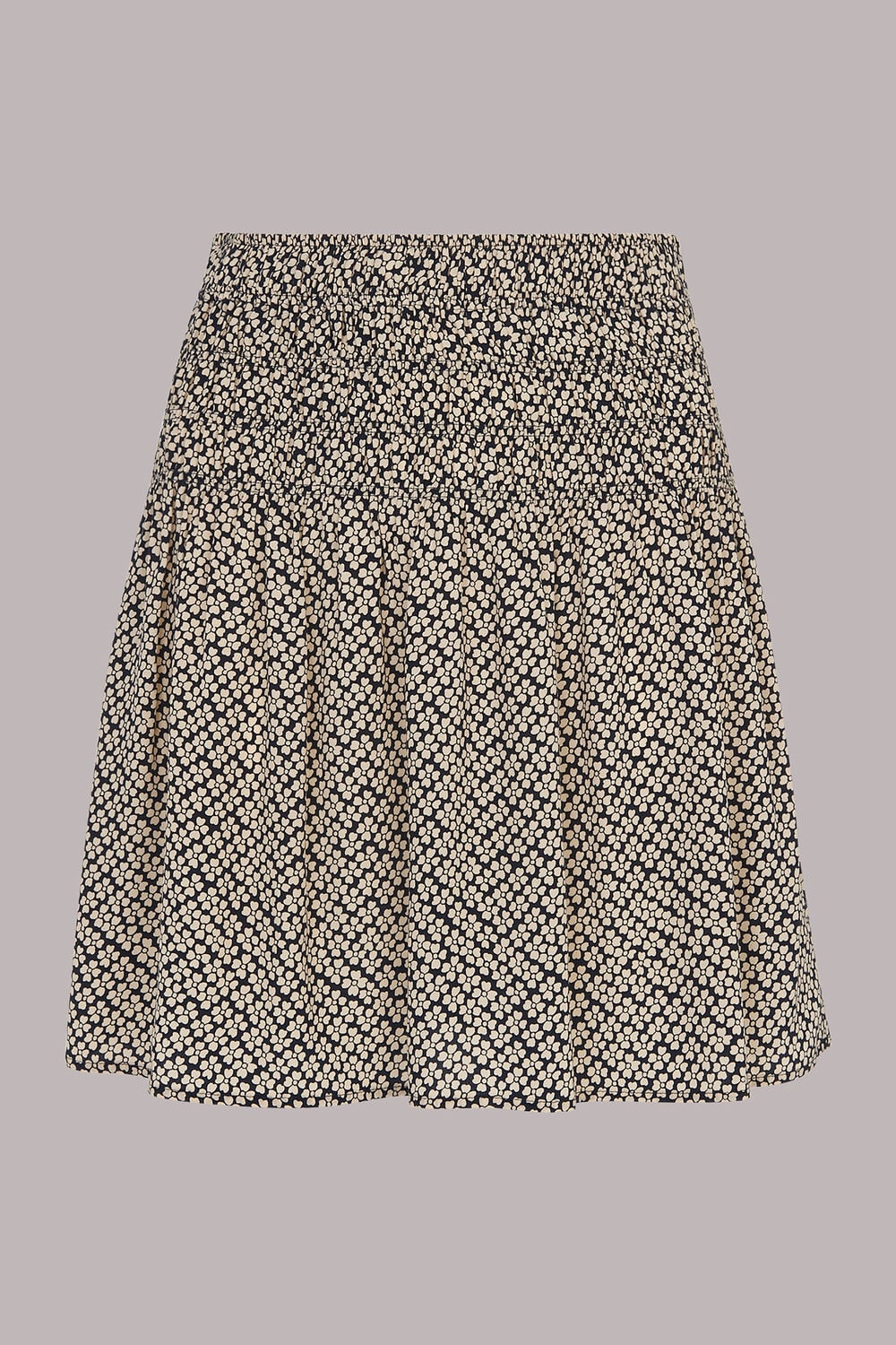 Navy Clover Print Flippy Skirt