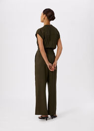 Petite Sleeveless Drawstring Jumpsuit