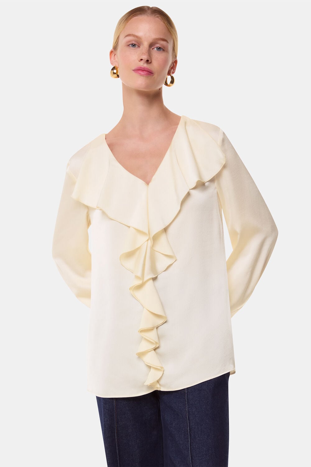Ivory Kika Frill Top