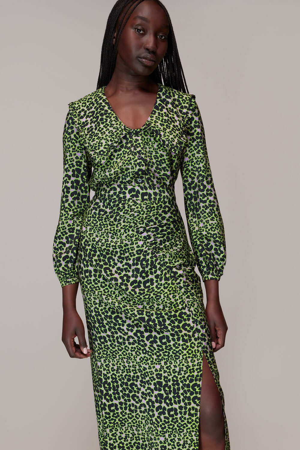 Fluro Animal Ruched Skirt