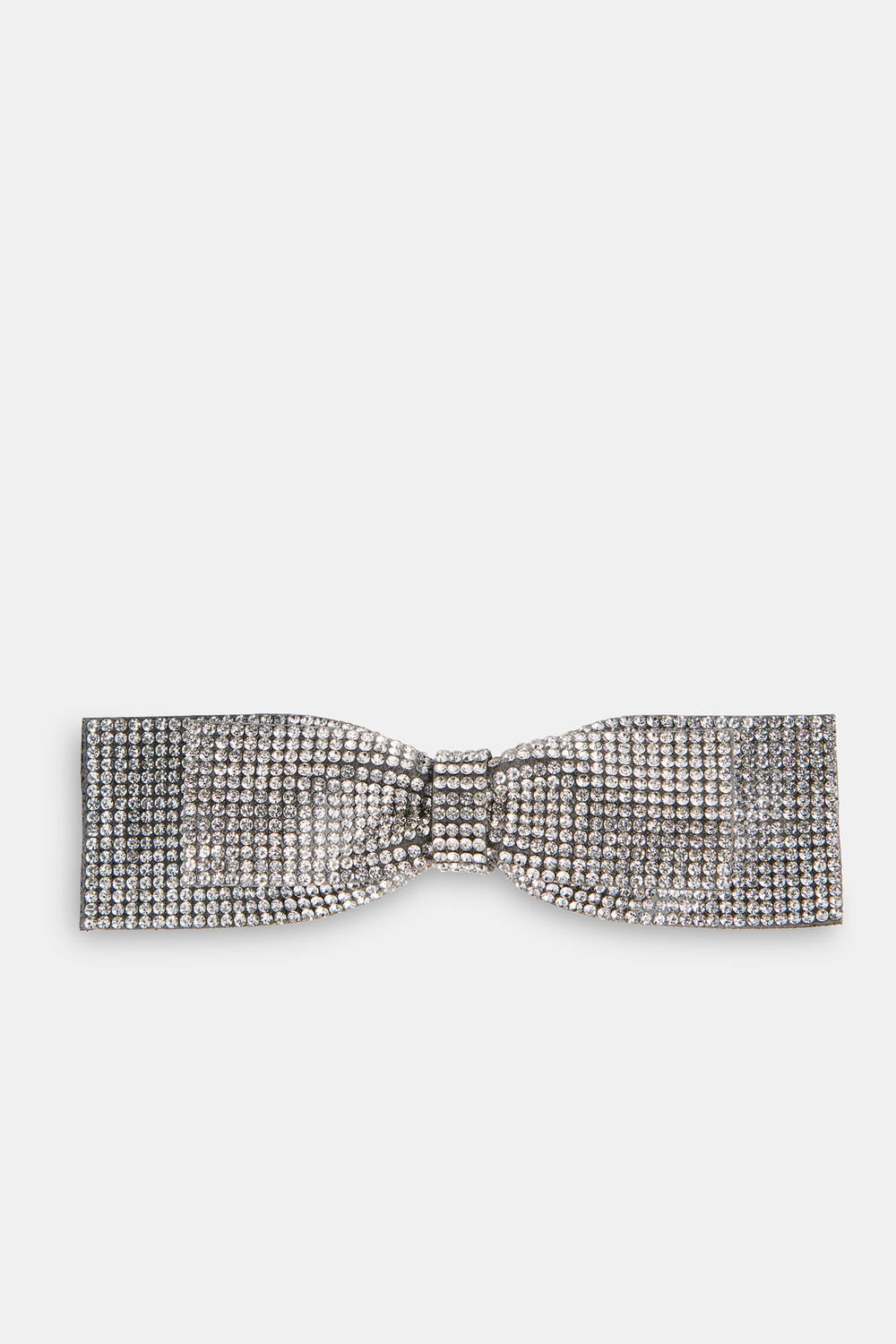 Silver Diamante Bow Hair Clip