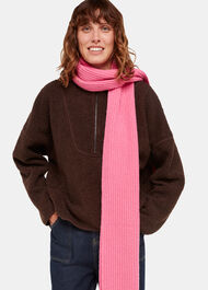 Wool Mix Rib Scarf