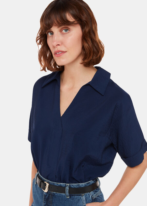 Navy Sasha Relaxed Shirt