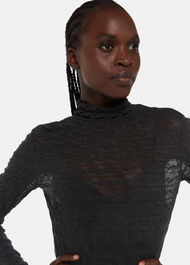 Textured Long Sleeve Dress