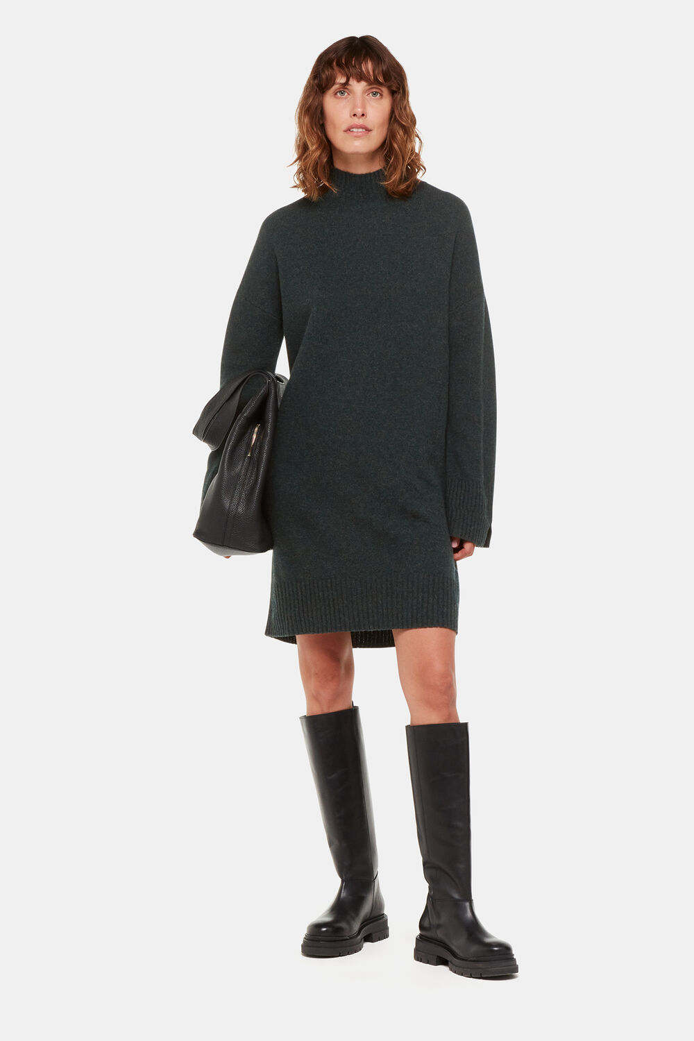 Forest Green Amelia Wool Sweater Dress