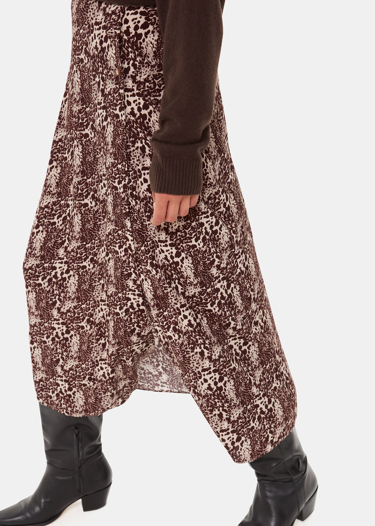 Micro Leopard Print Wrap Skirt